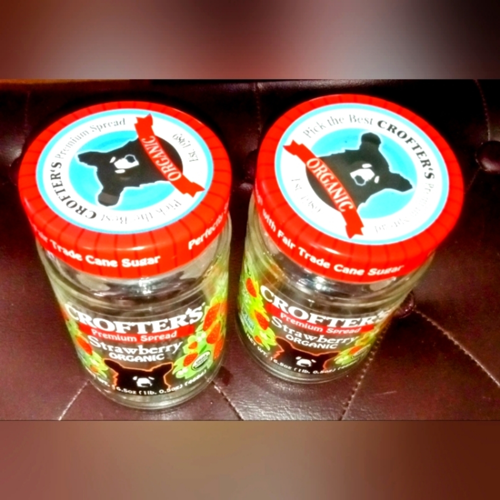 🍓 Free with Any Purchase - Set of Two Empty Crofter's Glass Jam Jars with Lids